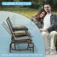 thumbnail image 4 of Outsunny Outdoor 2-Person Glider Bench with Table, Outside Breathable Mesh Swing Chair for Patio, Garden, Backyard, Porch, Gray, 4 of 9