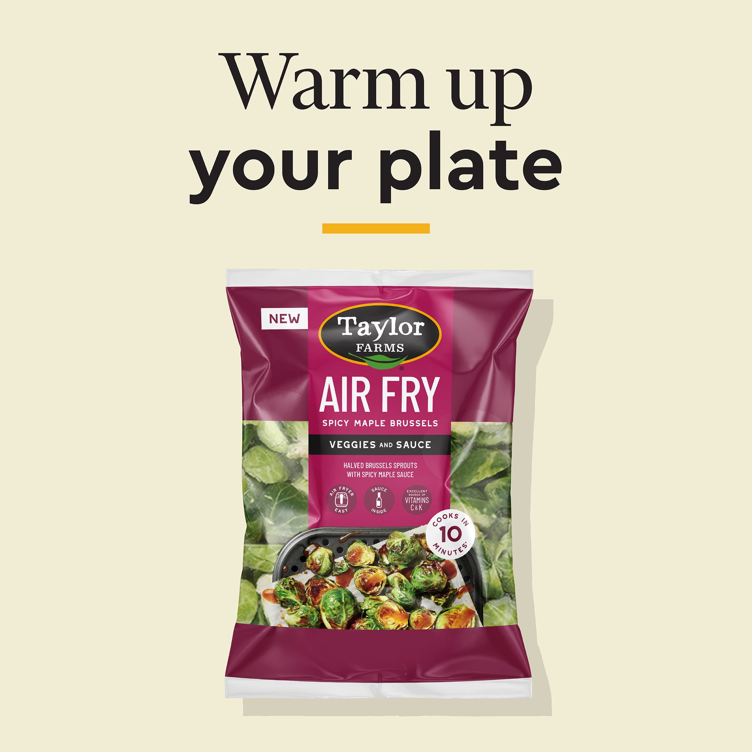 Taylor Farms Air Fry Spicy Maple Brussels, 12 oz, Fresh