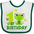 thumbnail image 3 of Inktastic 1st Birthday Princess Frog Girls Baby Bib, 3 of 4