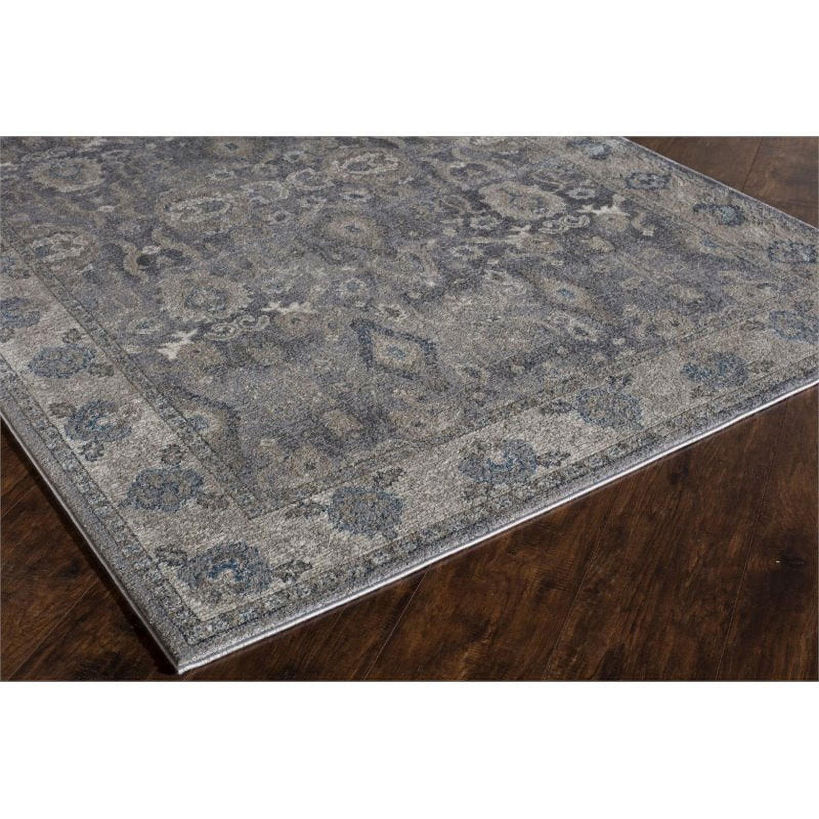 Rugs America Estelle 5'3" x 7'6" Rug in Gray Ivory