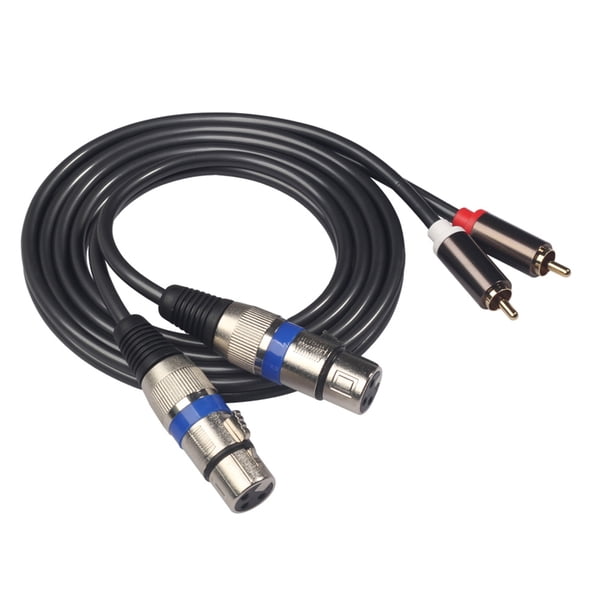 Cable de audio 2 XLR a 2 RCA Adaptador Amplificador Caja de sonido XLR RCA Hifi Microphnoe Cable de altavoz Sweethay EL0150-00