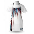 thumbnail image 3 of 4th of July Apron Independence Day Themed Stars and Swirled Stripes Composition, Unisex Kitchen Bib Apron with Adjustable Neck for Cooking Baking Gardening, Red White and Navy Blue, by Ambesonne, 3 of 3