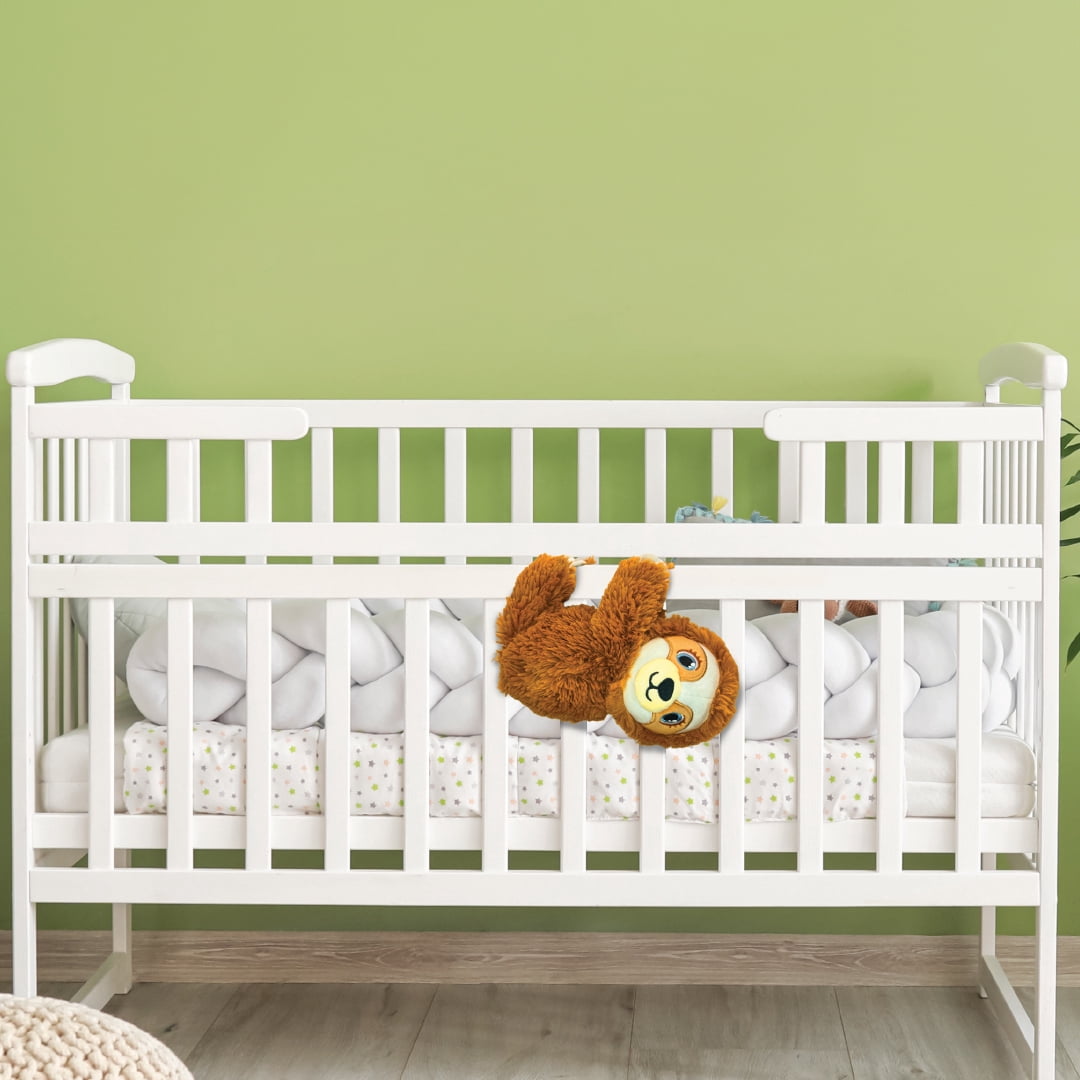 Baby Shusher Brown Sloth Calming Portable Plush Sleep Soother with Noise Activated Cry Sensor for Newborns