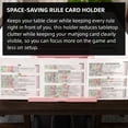 thumbnail image 4 of Mahjong Card Holder for Table,Lightweight Mahjong Table Accessories,Under Mat Slide in Stand Angled Viewing Rack Foldable 3D Printed Space Saving Accessory for American Mahjong Player (Purple), 4 of 9