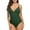 Army Green, variant on Charmo Women's Scalloped One Piece Swimsuit Bandage Bathing Suits Ladies Sexy Monokini Swimwear