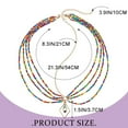 thumbnail image 4 of Boho Beaded Layered Head Chain Beach Tassel Headbands Adjustable Gold Drop Headpiece Festival Hair Jewelry Accessories for Women and Girls TL07 (Rainbow), 4 of 4