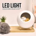 thumbnail image 4 of Un juego (verde, aproximadamente 130 × 130 × 143 mm) de luz nocturna recargable para casa de gato, lámpara de gatito lindo, ambiente hogareño para gato, luz decorativa para dormitorio para mujer, 4 of 5