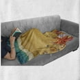 thumbnail image 5 of Seashells Soft Flannel Fleece Blanket, Seashells on the Beach Style Coastal Fun Relaxation Waves Shoreline, Cozy Plush for Indoor and Outdoor Use, 50" x 60", Sand Brown Orange Teal, by Ambesonne, 5 of 5