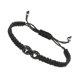 thumbnail image 1 of Pulsera Inicial Uxcell Ajustable Letra del Alfabeto Y Corazón Trenzada de Cuerda Negra Pulsera de Pareja, 1 of 6