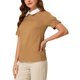 thumbnail image 4 of INSPIRAR CHIC Blusa de Mujer Vintage con Cuello Peter Pan, Manga Corta con Contraste, Talla XS, Color Marrón, 4 of 7