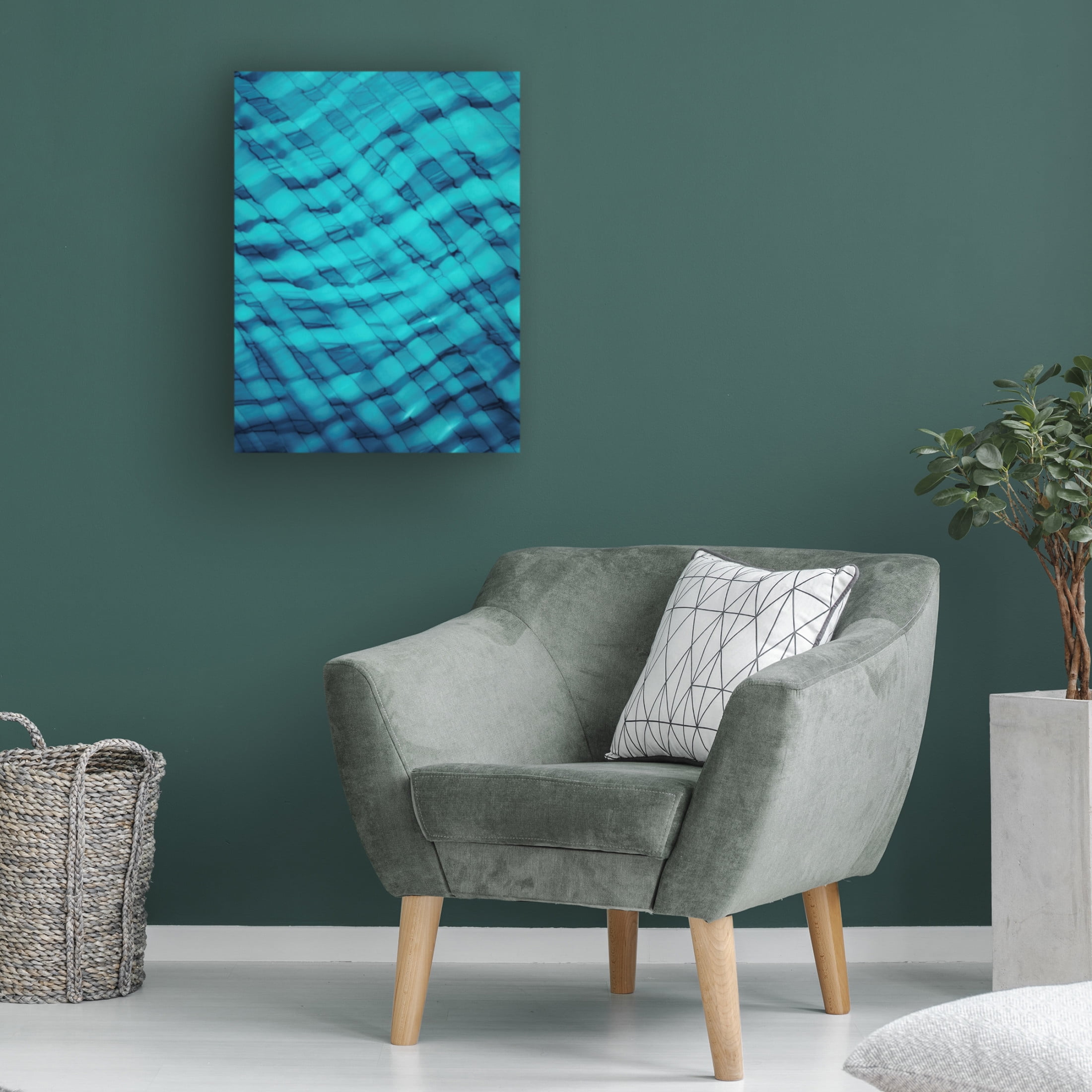 Trademark Fine Art Tara Mann  Teally Ripple Canvas Wall Art