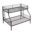 thumbnail image 4 of Harper & Bright Designs Twin Over Full Metal Bunk Bed with Ladder and Guardrail, Metal Bed Frame with Large Under Bed Storage for Bedroom, Black, 4 of 6
