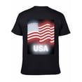 thumbnail image 5 of T-shirt American Flag  Soft Cotton Adult Heat-Transfer Graphic T-Shirt - 180g Breathable Fabric, Unisex Summer Casual Wear with Durable Heat-Printed Design, 5 of 9