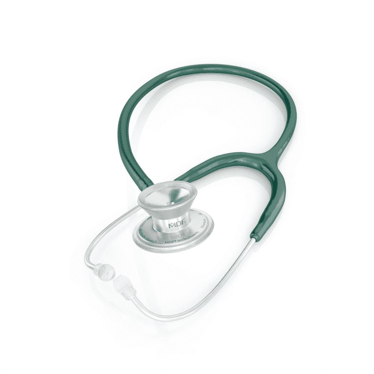 MDF MD One Epoch Lightweight Titanium Stethoscope, Adult, Free-Parts-for-Life, Emerald Green Tube, Silver Chestpiece-Headset