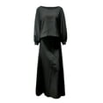 thumbnail image 4 of Tallas grandes Moda Mujer Casual Impreso Manga larga Cuello redondo Tops Conjuntos de vestido largo Wmkox8yi bvn2776, 4 of 5