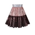 thumbnail image 5 of Girls Dress Silver Brown Shiny Glitter Sequin Color Block Sleeveless 5 Years, 5 of 6