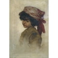 thumbnail image 2 of Christian Wilhelm Allers 18x24 Black Ornate Framed Double Matted Museum Art Print Titled: Portrait of the Girl Teresina (1893), 2 of 5