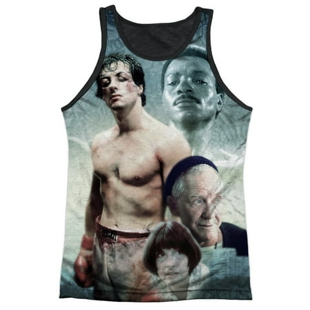 Rocky 1970's Sports Boxing Action Movie Montage Adult Black Back Tank Top
