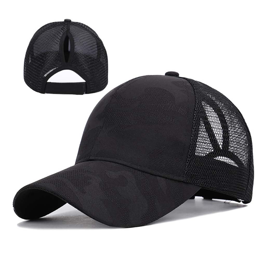 sports running Cap Sunshade Breathable Cotton Ponytail Hat Headwear