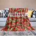 thumbnail image 5 of Custom Strawberry Blanket Gifts, 60"x80" Cute Fruit Throw Blanket for Women Girls, Soft Cozy Plush, Flannel Blankets for Couch Bed Sofa, 5 of 6