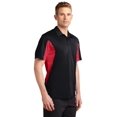 thumbnail image 4 of SPORT-TEK Mens Side Blocked Micropique Sport-Wick Polo, 6XL, Black/True Red, 4 of 6