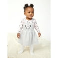 thumbnail image 2 of Disney Minnie Mouse Baby Girls Pinafore Dress, Top with Long Sleeves and Tights Set, 3-Piece, Sizes 0/3-24 Months, 2 of 14
