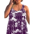 thumbnail image 3 of Gvmfive Womens Plus Size Floral Print Sleeveless Flowy Tunic Tank Tops S-5XL, 3 of 4