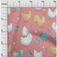 thumbnail image 2 of oneOone Polyester Spandex Dark Peach Orange Fabric Hen Fabric For Sewing Printed Craft Fabric By The Yard 56 Inch Wide-TV, 2 of 6