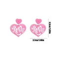 thumbnail image 3 of HongHeng Lover Heart Dangle Drop Earrings Lightweight Acrylic Sparkle Color Changing Love Heart Stud Hoop Earrings Valentine's Day Jewelry Gifts for Women, 3 of 6