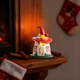 thumbnail image 4 of RuiJiao Ceramic Christmas House Night Light Ornament in White for Desktop Decor and Holiday Gifts, 4 of 8