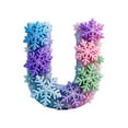 thumbnail image 1 of U Snowflake Series 2D Acrylic Backpack Car Pendant Decoration Ornament Alphabet Design U, 1 of 5
