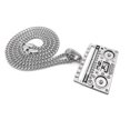 thumbnail image 3 of Hip Hop Silver Plated Retro Boom Box Pendant & 4mm 24" Cuban Chain Necklace, 3 of 5