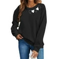 thumbnail image 2 of Ofreoo Women’s Printed Long Sleeve Sweatshirt, Crewneck Casual Pullover Top, 2 of 6