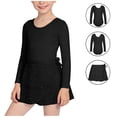 thumbnail image 6 of Girl's Long Sleeve Ballet Leotards with Removable Skirt Sequin Net Toddler Dance Dress Lightweight Two-Piece Outfit Set, 6 of 6