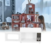 Mini Microwave Oven Model, Mini Portable Composite Wood Vivid Delicate Dollhouse Microwave Oven For Dollhouse Decorations
