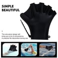 thumbnail image 5 of Viveous Webbed Swim Silicone Swimming Hand Fins Diving Supplies Unisex Black, 5 of 10