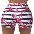 thumbnail image 2 of Lsque Flamingos Pattern High Waisted Biker Shorts for Women-Tummy Control Fitness Athletic Workout Running Yoga Gym Shorts,Moisture-Wicking-Small, 2 of 9