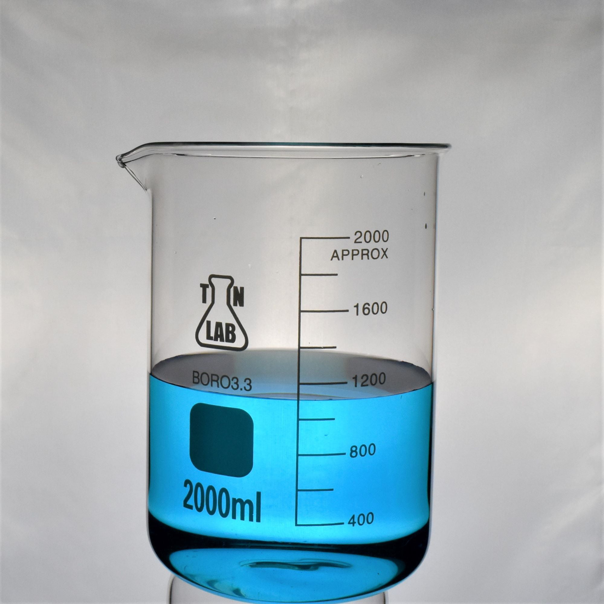 VTG Set Of 2 Borosilicate Glass Beaker With Pour Spout/Glass Handle  32oz/12oz /r
