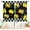 Kitchen-19, variant on Yellow Lemon Kitchen Curtains, Vintage Retro Summer Fruit Black White Checkered Small Short Window Drapes Treatments for Living Room Bedroom Bathroom Cafe 2 Panels, 55x39 Inch