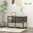 thumbnail image 6 of 39.5" Dog Crate Furniture End Table, Wooden Dog Kennel Indoor Pet House with 3 Doors, for Small to Large Dogs, 6 of 9