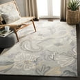 thumbnail image 2 of SAFAVIEH Jardin Marcella Floral Wool Area Rug, Grey/Dark Grey, 8' x 10', 2 of 7