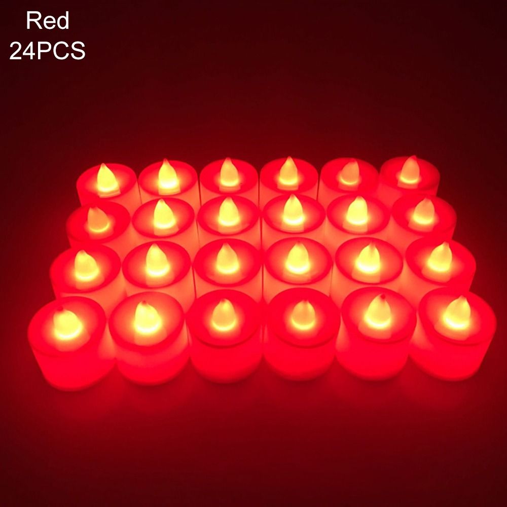 24PCS New Wedding Supplies Household Electric Christmas Gifts Fake Candle Lamp Tea Lights