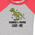 thumbnail image 4 of Inktastic Mawmaw and Pawpaw Love Me Grandson Dinosaur Boys Baby Bodysuit, 4 of 5