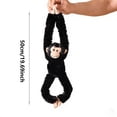 thumbnail image 3 of Long Arm Plush Monkey, 19.7 Inch Hanging Monkey with Connectable Limbs, Ultra Soft and Huggable Stuffed Animal for Kids, Cute Home and Nursery Décor, Best Birthday Gift Idea (Black), 3 of 8