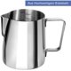 thumbnail image 2 of FloreceBien Anpro Milchk?nnchen, Jarra de leche 350ml / 12 fl.oz. Milchkanne aus Edelstahl, Milch Aufsch?umen für Cappuccino und Latté, Plata (9 × 7,5 CM), MEHRWEG, 2 of 6