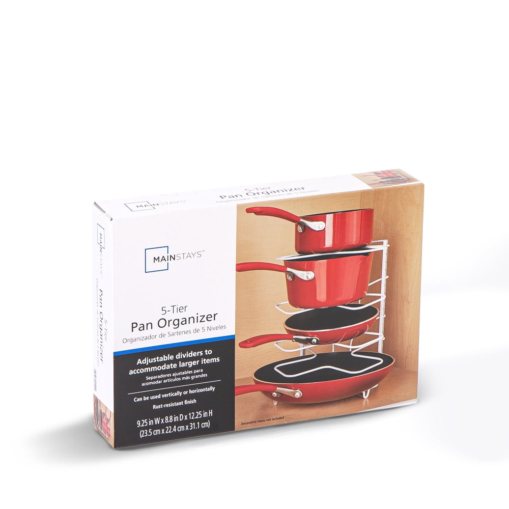 Mainstays White Wire Organization Rack-Use Vertical or Horizontal-Pantry-Kitchen