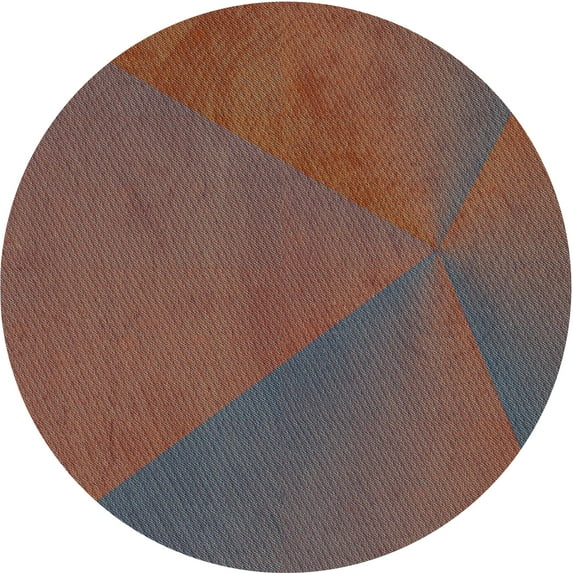 Ahgly Company Machine Washable Indoor Round Transitional Rose Dust Purple Area Rugs, 6' Round