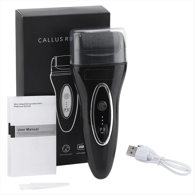 Eléctrica para Pedicura, Recargable, para Pies, para Pieles Duras, Secas y Muertas, Removedor de Cutículas, Herramientas para el Cuidado de la Pedicura, Color Negro