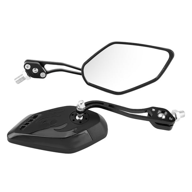 Espejos retrovisores de motocicleta ANGGREK 1 par de espejos retrovisores laterales con patrón de llama de aluminio para motocicleta universal M8M10 ANGGREK Otros