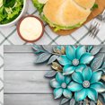thumbnail image 3 of Joocar Floral Design Wood Texture Placemats Set Of 4 For Home Kitchen Table Decor 12x18 inch Linen Table Mats Set Of 4 For Home Kitchen Table Decor 12x18 inch, 3 of 5